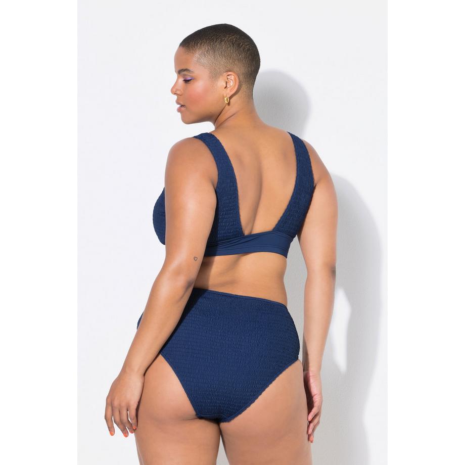Studio Untold Bas de Bikini Taille Haute Texture Raffinée Gainant  