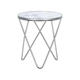 Beliani Beistelltisch aus Sicherheitsglas Glamourös MERIDIAN  