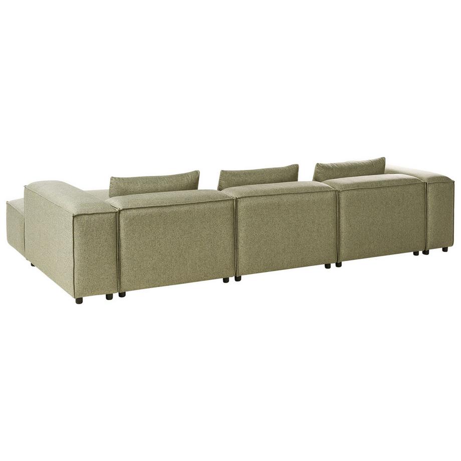 Beliani Linksseitiges Ecksofa aus Stoff Modern BRANDE  
