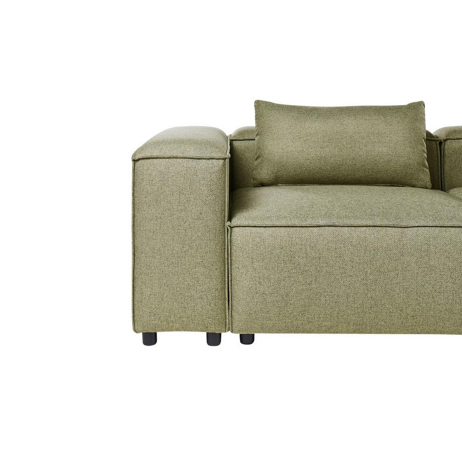 Beliani Linksseitiges Ecksofa aus Stoff Modern BRANDE  