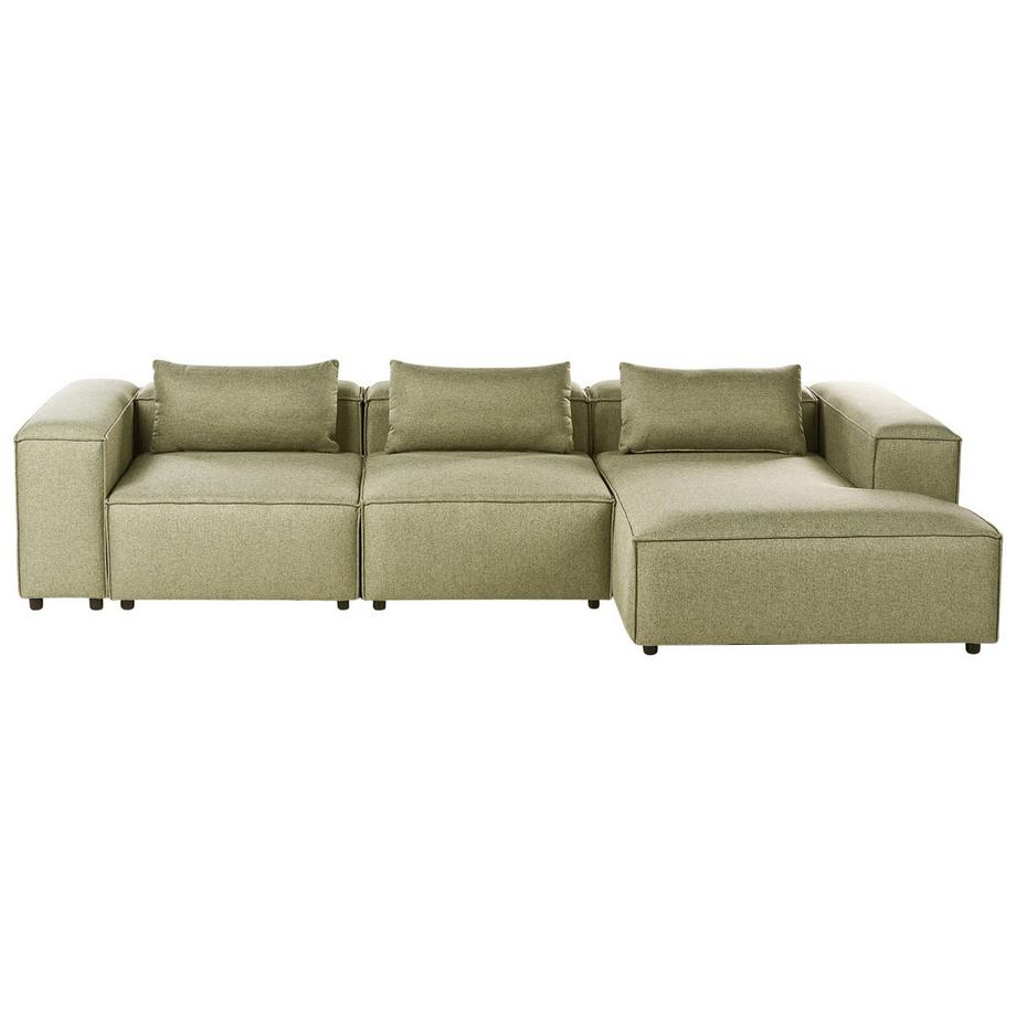 Beliani Linksseitiges Ecksofa aus Stoff Modern BRANDE  