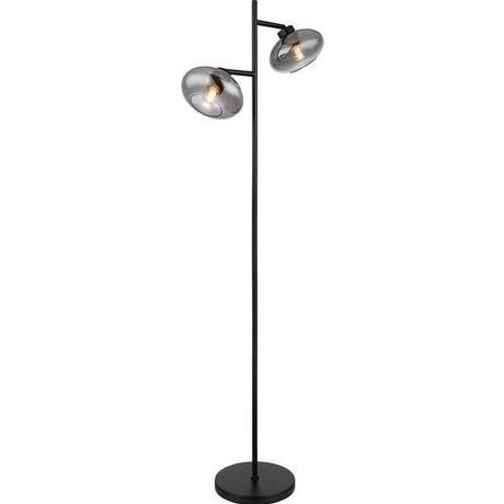 mutoni Lampadaire métal noir mat 2xE27  