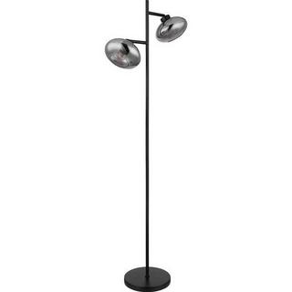 mutoni Lampadaire métal noir mat 2xE27  