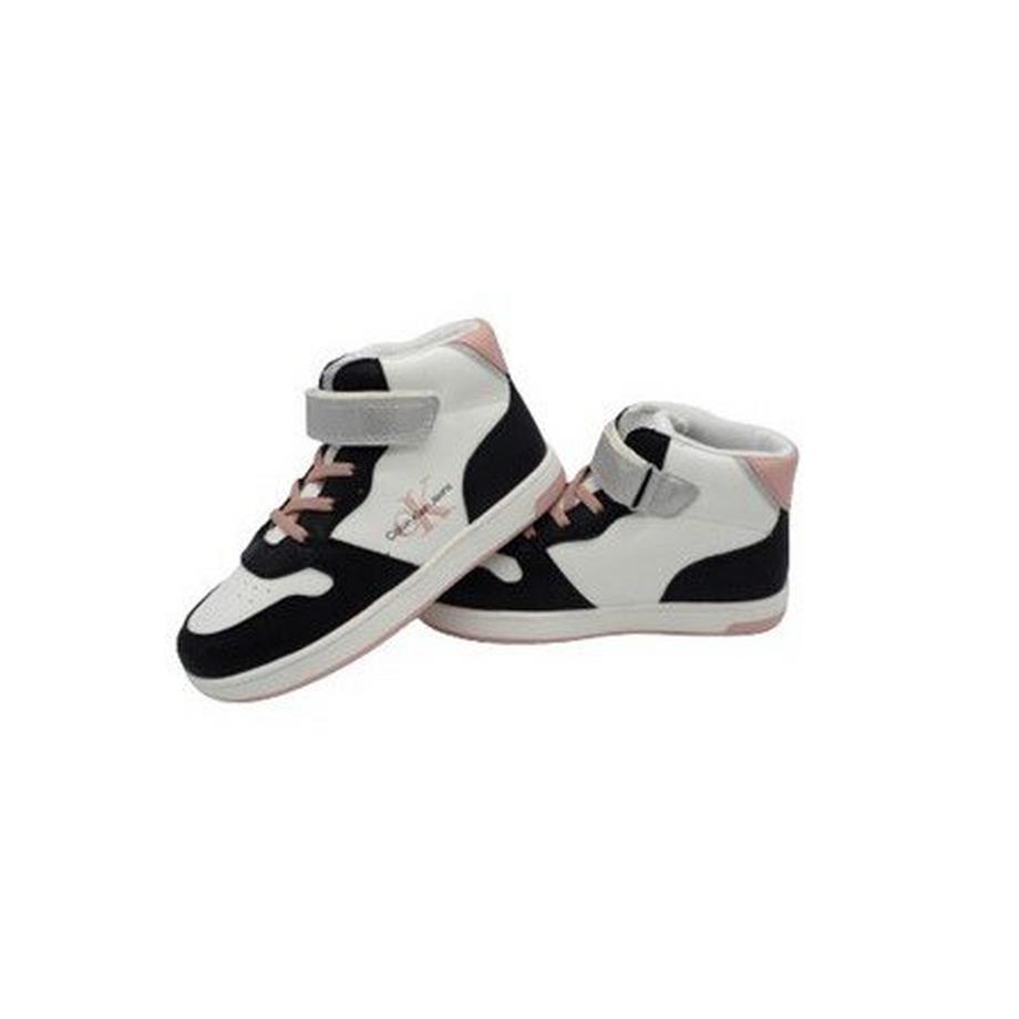 Calvin Klein  scarpe da ginnastica con stringhe e strappo in velcro per bambini black/white/pink 