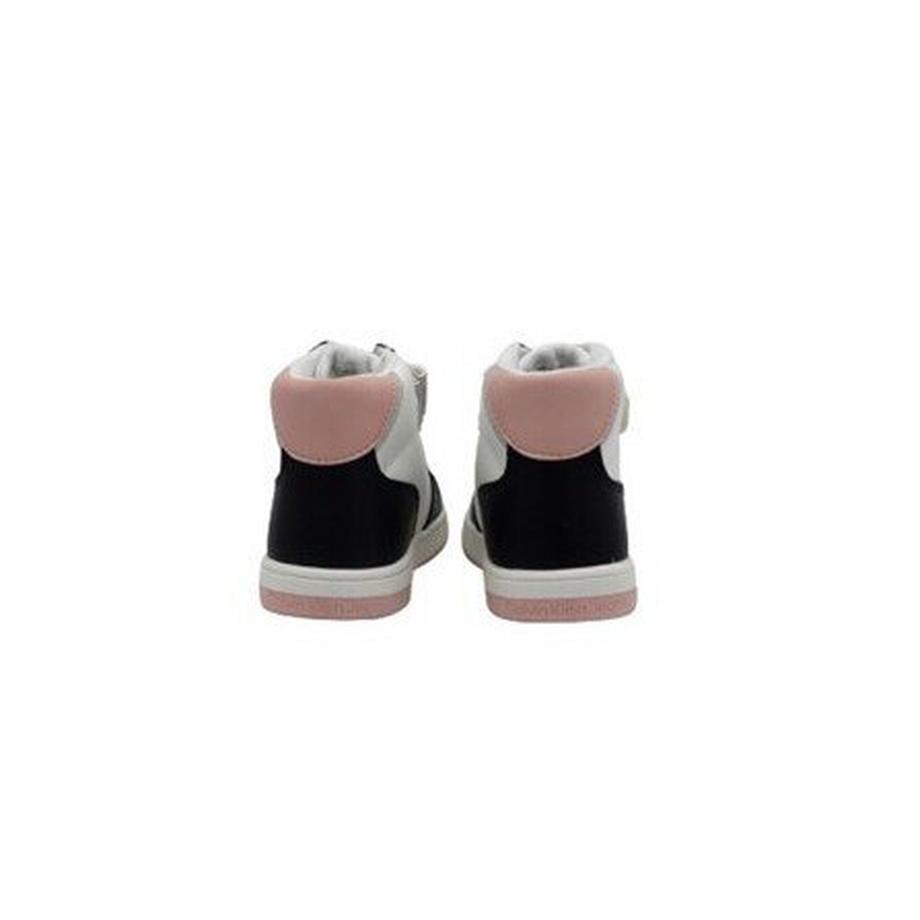 Calvin Klein  scarpe da ginnastica con stringhe e strappo in velcro per bambini black/white/pink 