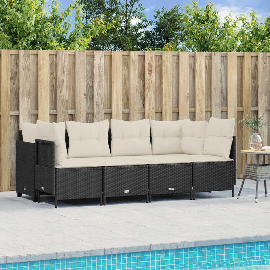 VidaXL set divano da giardino Polirattan  
