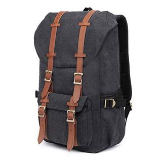 Only-bags.store Vintage Rucksack schöne Baumwolle Daypack mit Laptop-Fach für 14-Zoll-Notebook für Schule,  