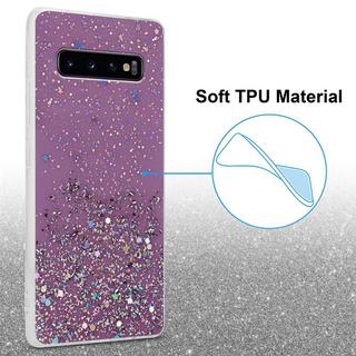 Cadorabo  Hülle für Samsung Galaxy S10 PLUS TPU Silikon mit funkelnden Glitter 