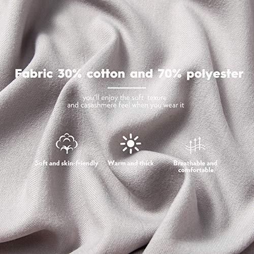 Only-bags.store Sciarpa calda invernale autunnale in cotone tinta unita con nappe  