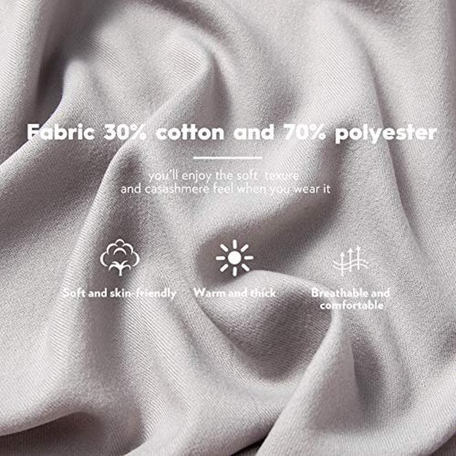 Only-bags.store Warmer Winter Herbst einfarbiger Baumwollschal mit Quasten  