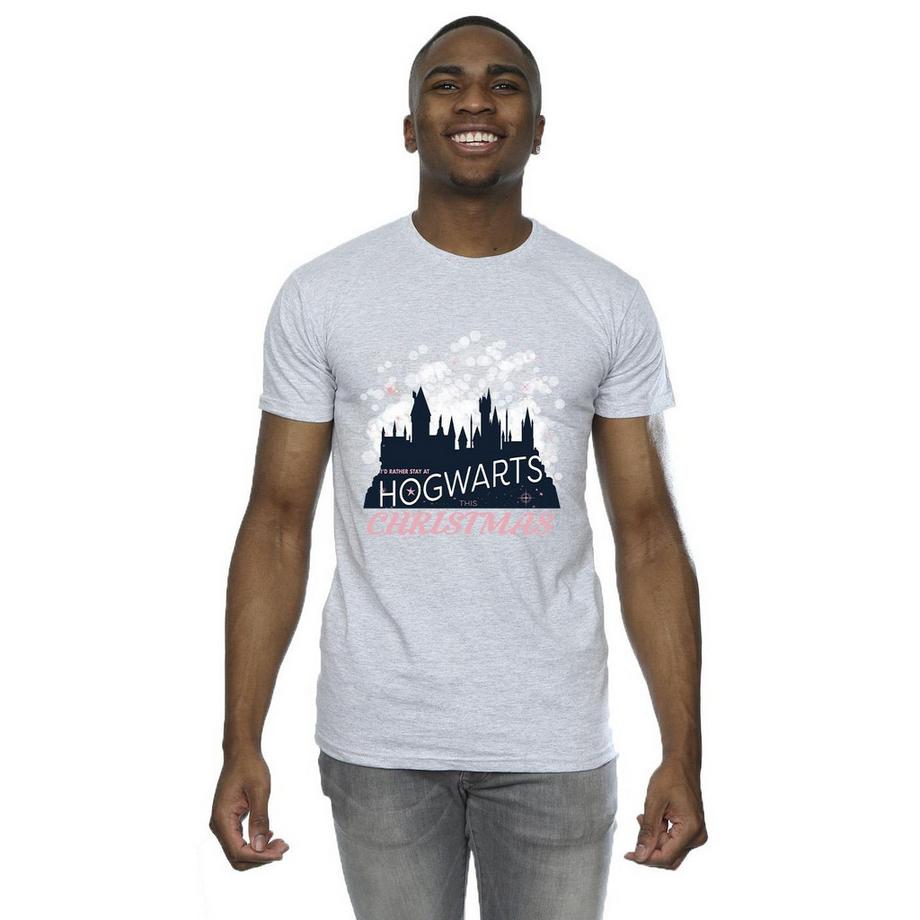HARRY-POTTER Hogwarts T-Shirt Imprimé Graphique  
