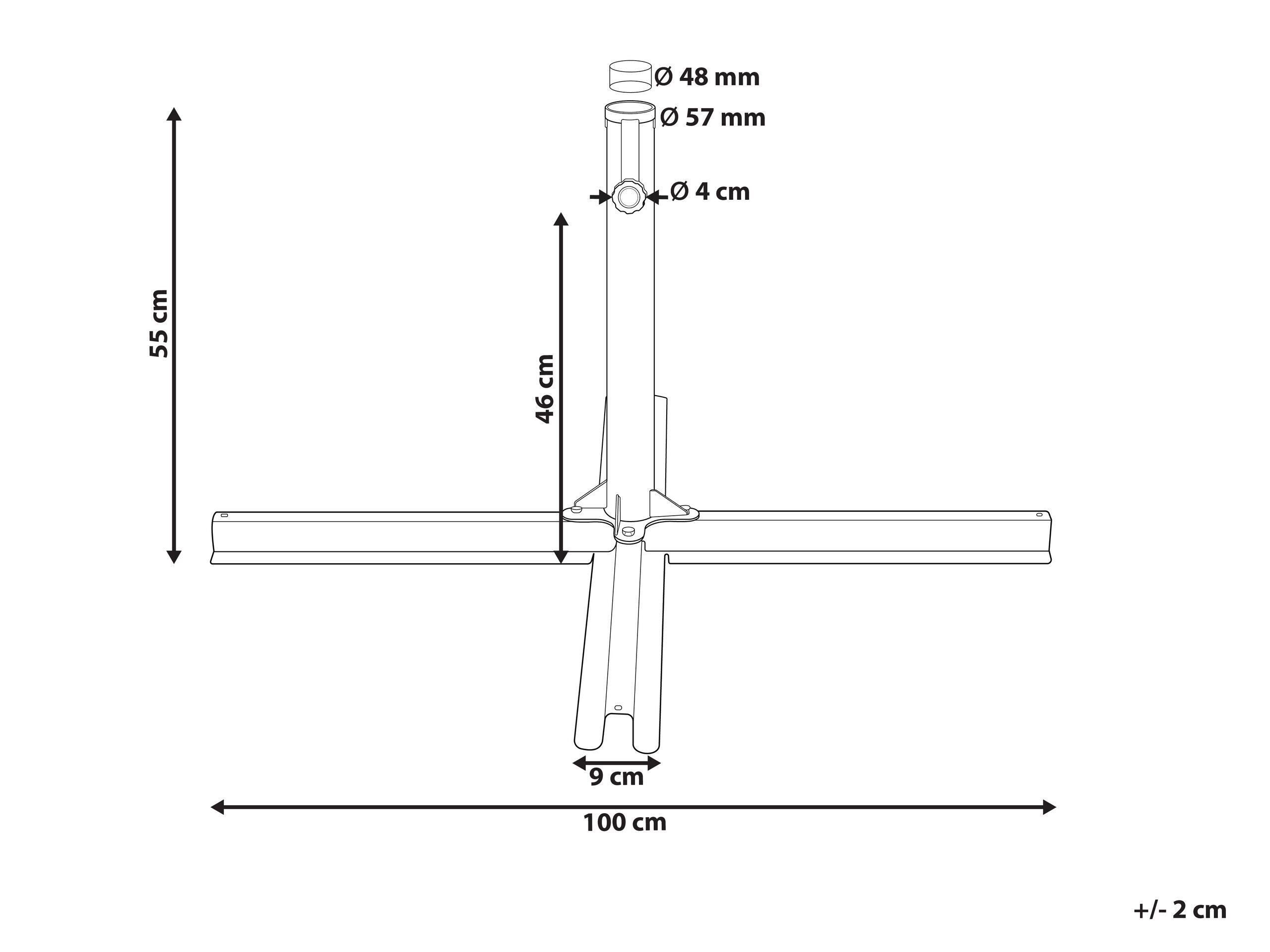 Beliani Socle de parasol en Acier VICCHIO  