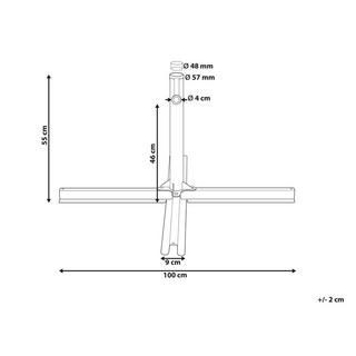 Beliani Socle de parasol en Acier VICCHIO  