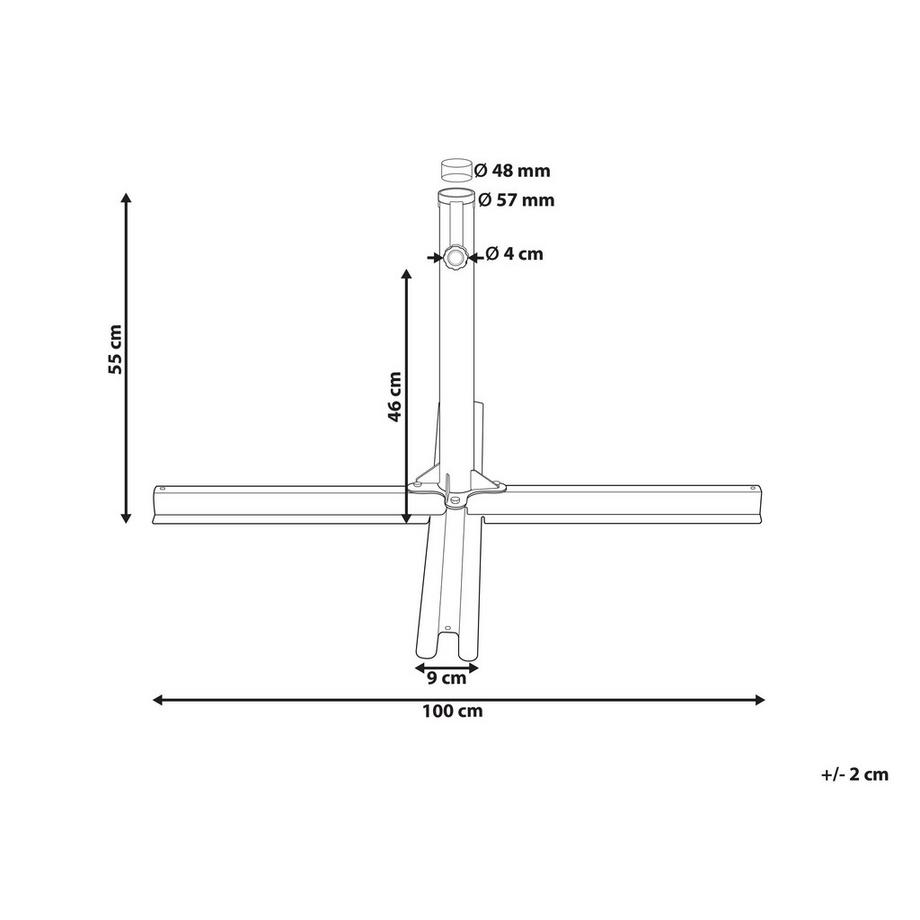 Beliani Sonnenschirmfuss aus Stahl  VICCHIO  