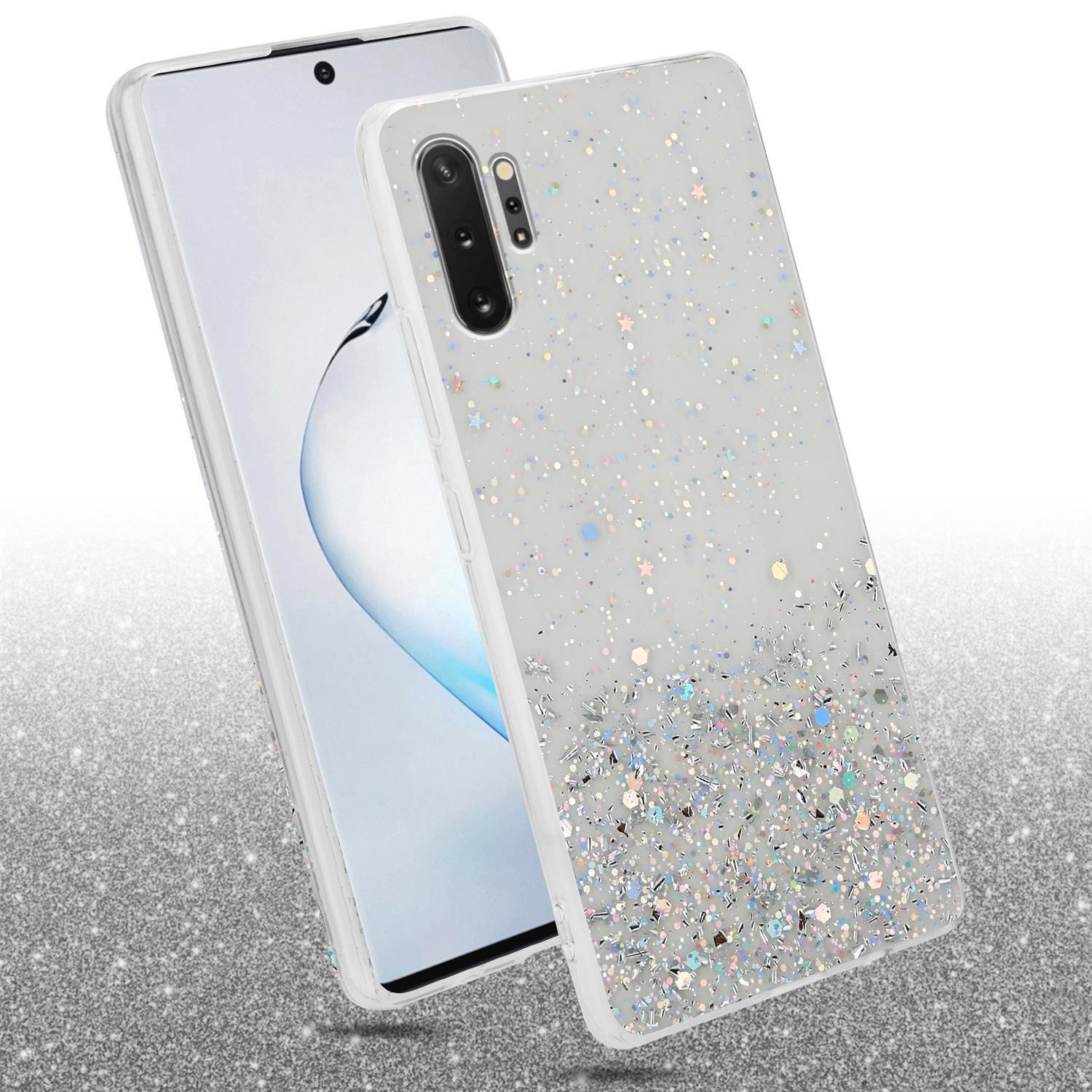 Cadorabo  Housse compatible avec Samsung Galaxy NOTE 10 PLUS - Coque de protection en silicone TPU flexible avec paillettes scintillantes 