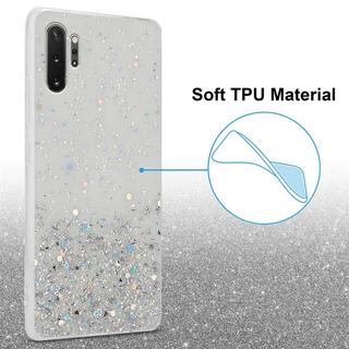 Cadorabo  Housse compatible avec Samsung Galaxy NOTE 10 PLUS - Coque de protection en silicone TPU flexible avec paillettes scintillantes 