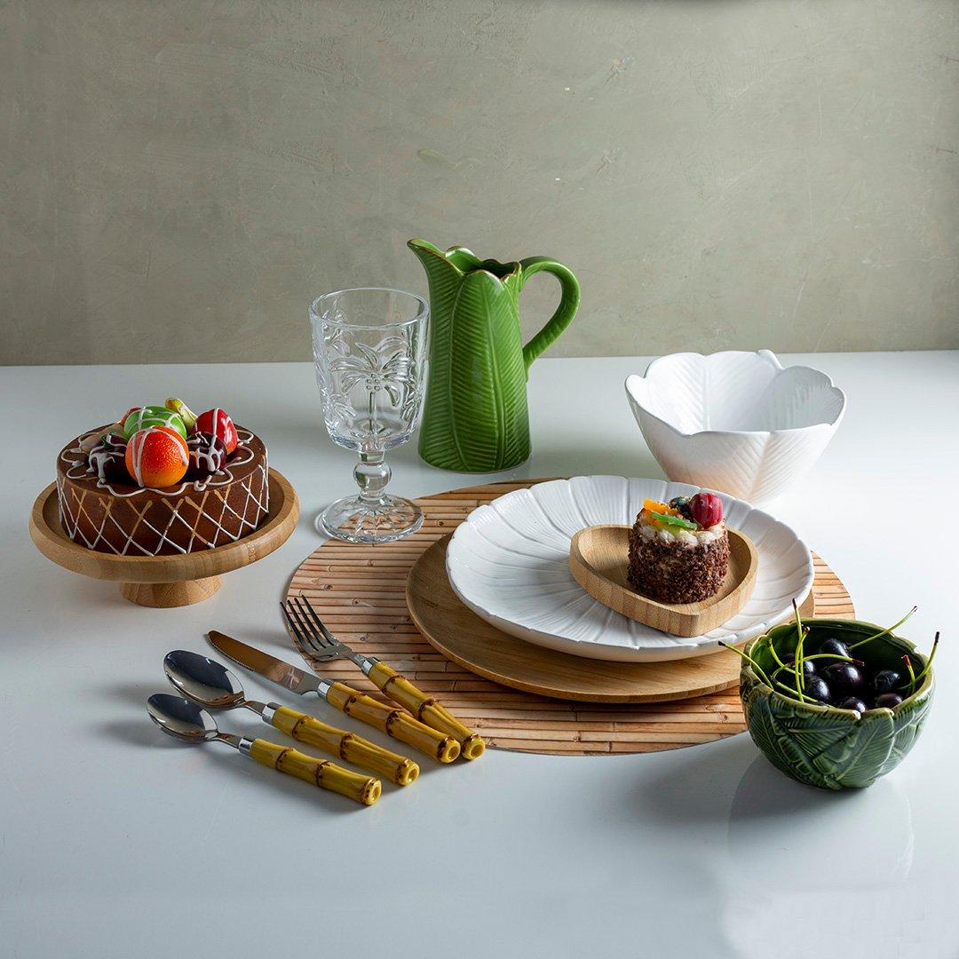 Lyor Keramik-Schale mit Bananenblättern  