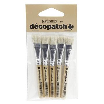 Décopatch Pack de 5 petits pinceaux pure soie