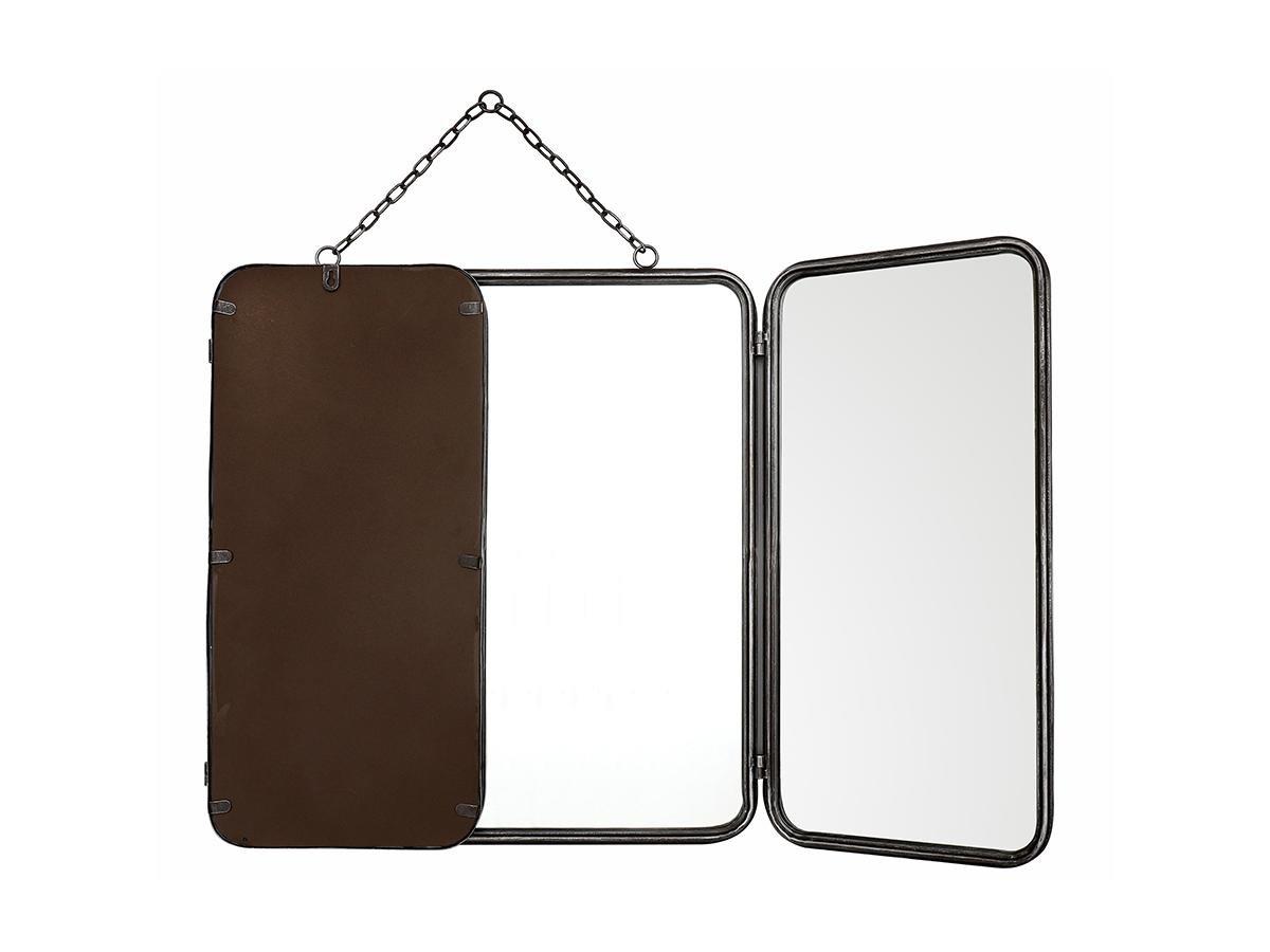 OZAIA Miroir de barbier vintage en métal CERRONE 1 métallisé  