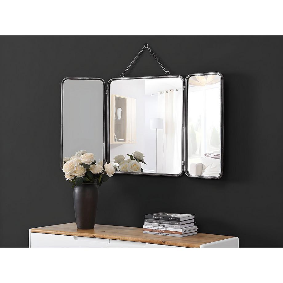 OZAIA Specchio da barbiere 1 Grigio metallizzato Vintage CERRONE  