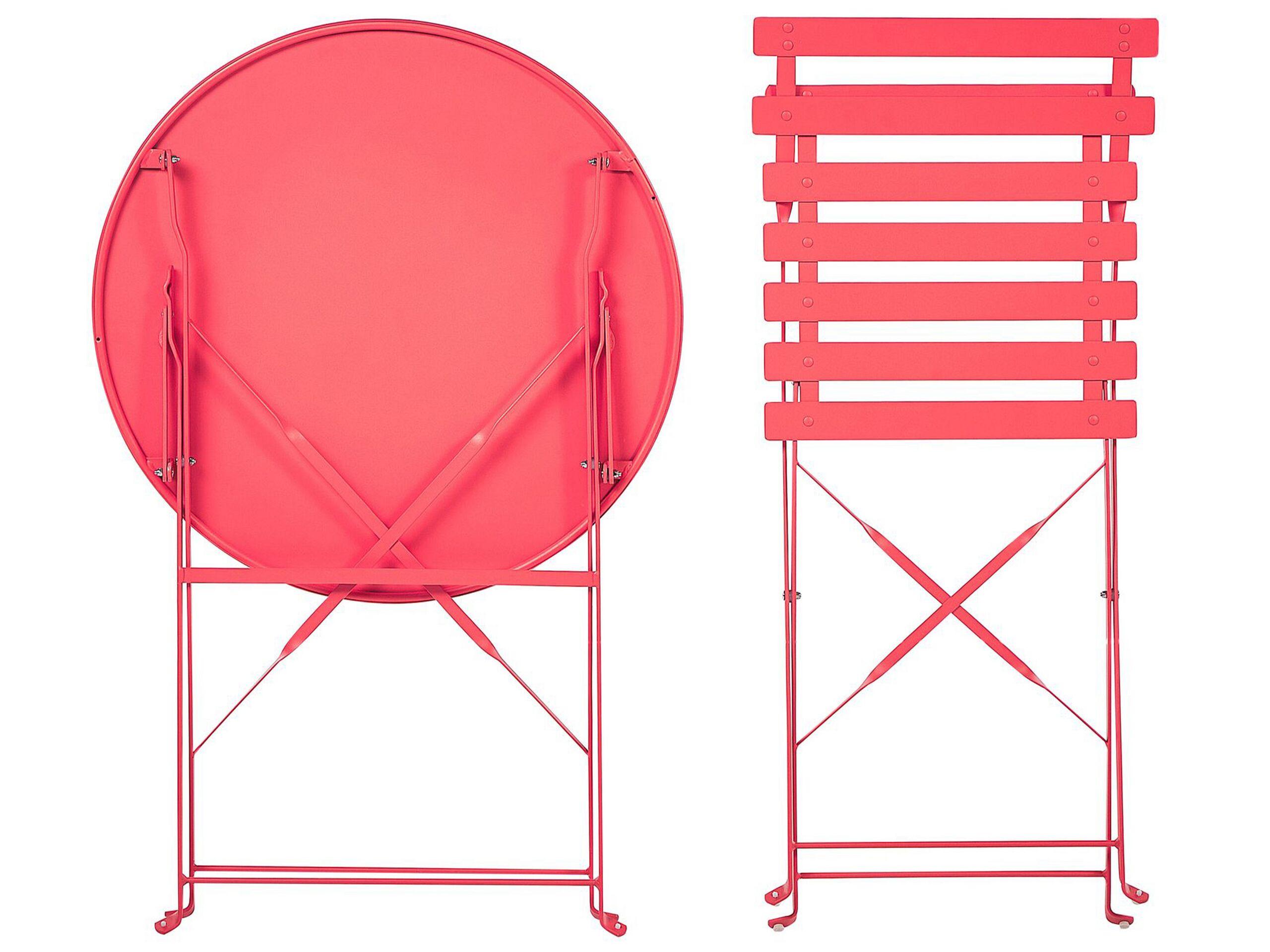 Beliani Set bistrot en Acciaio Moderno FIORI  