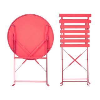 Beliani Set bistrot en Acciaio Moderno FIORI  