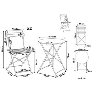 Beliani Bistro Set aus Stahl Modern FIORI  