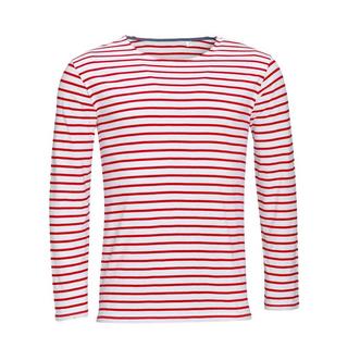 SOLS Marine Gestreiftes Langarm T-Shirt  