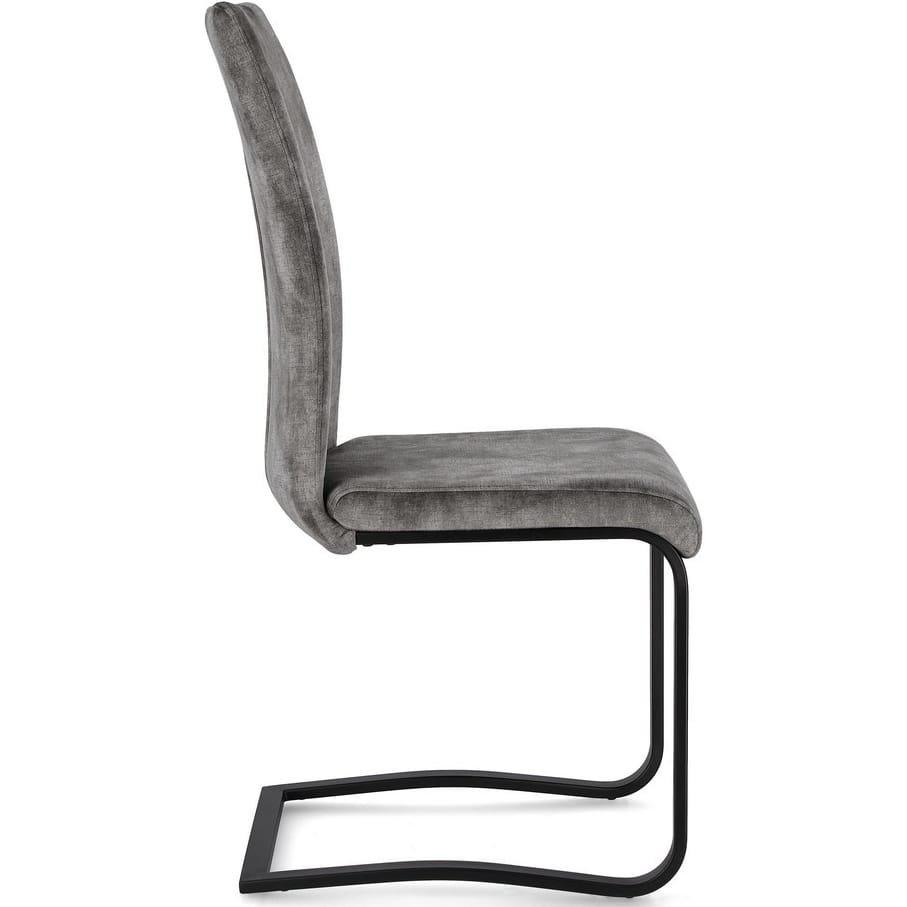 mutoni Chaise Kenneth velours gris  