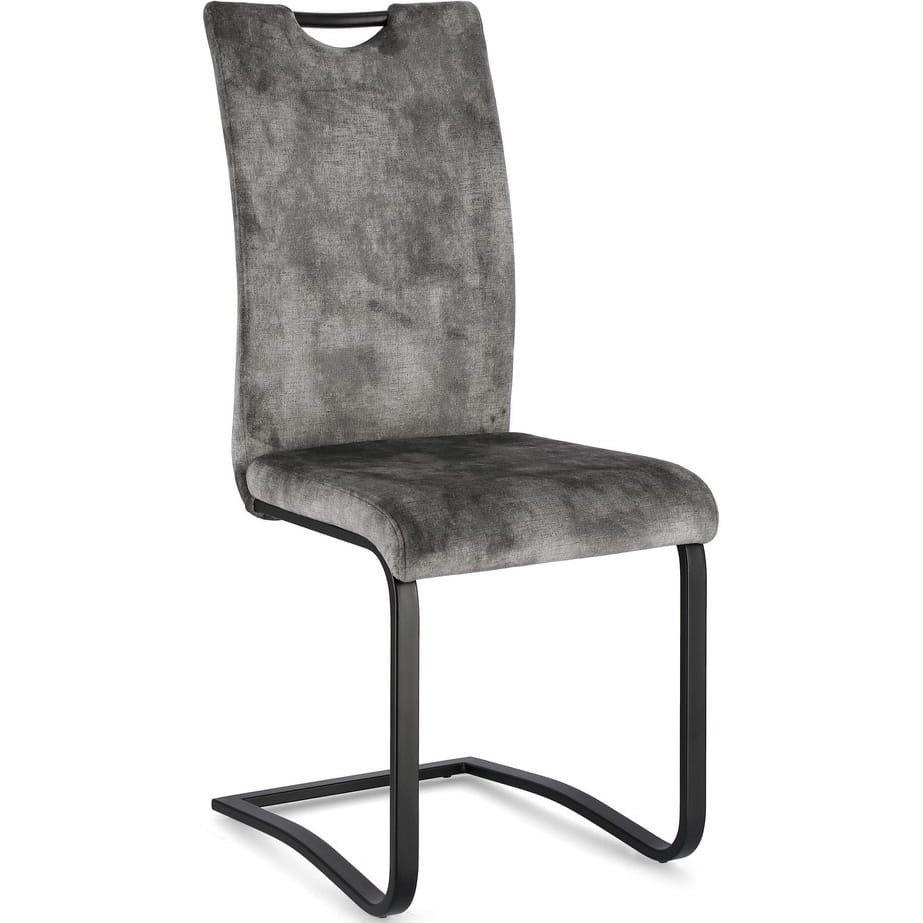 mutoni Chaise Kenneth velours gris  