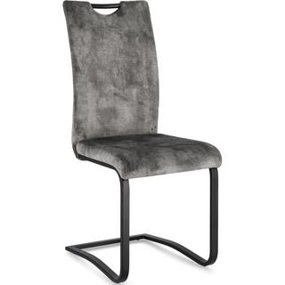 mutoni Chaise Kenneth velours gris  