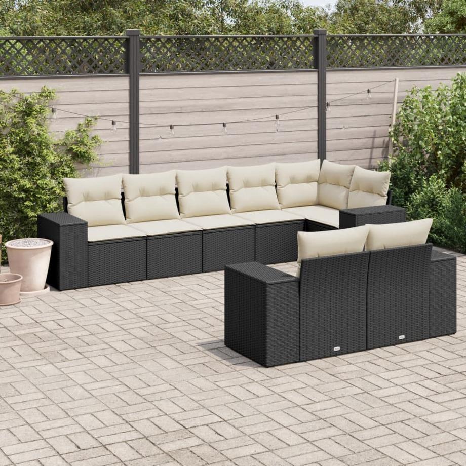 VidaXL set divano da giardino Polirattan  