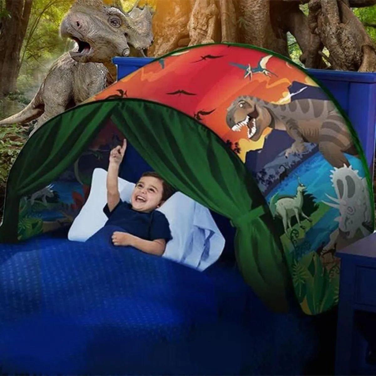 Northio Tenda per bambini da letto - dinosauri - 220 x 80 cm  