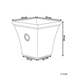 Beliani Vaso per piante grandi en Polvere di Pietre Retrò ELATEIA  