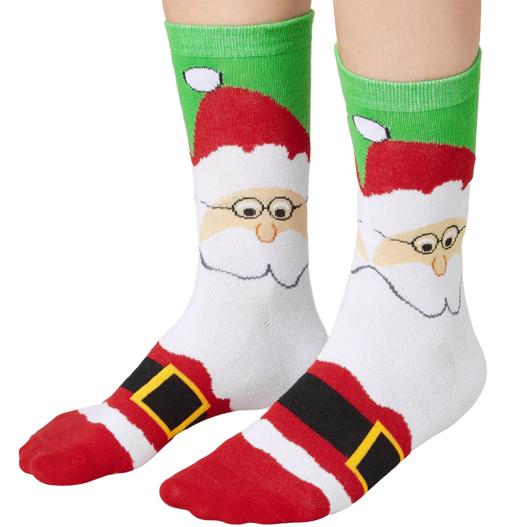 Tectake  Chaussettes de Noël avec motif de Père Noël 