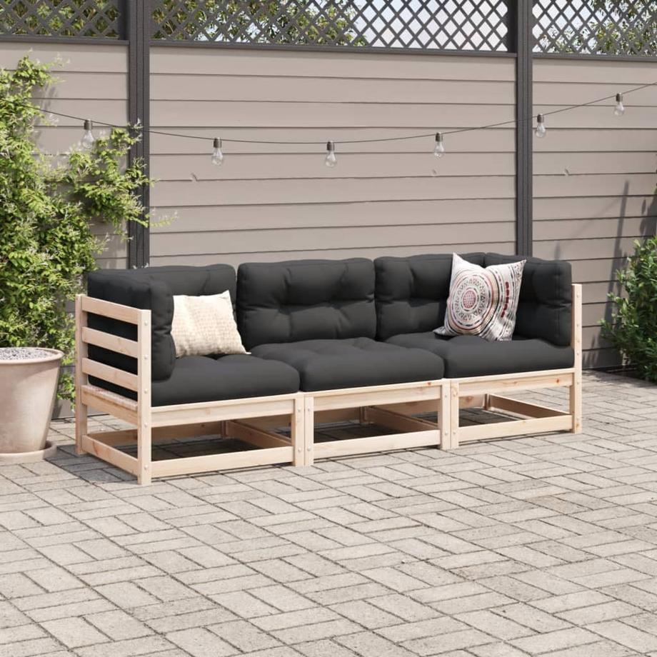 VidaXL set divano da giardino Legno  