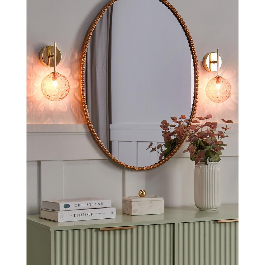 Beliani Wandlampe 2er Set aus Glas  ANADYR  