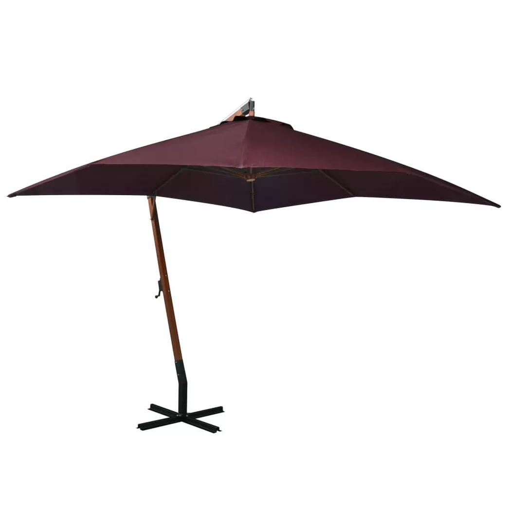 VidaXL - ombrellone pensile, One Size, Rosso Multicolore