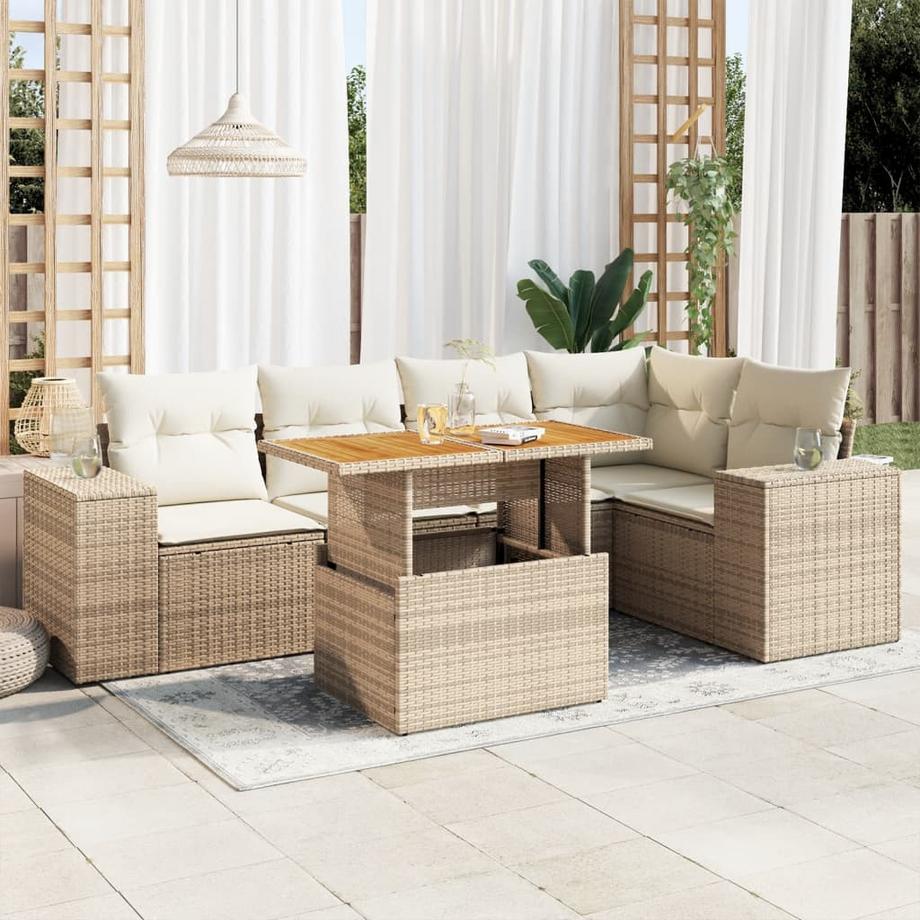 VidaXL Ensemble de canapés de jardin rotin synthétique  