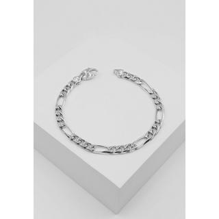 MUAU Schmuck  Bracelet figaro en or blanc 750, 19cm, 6mm 