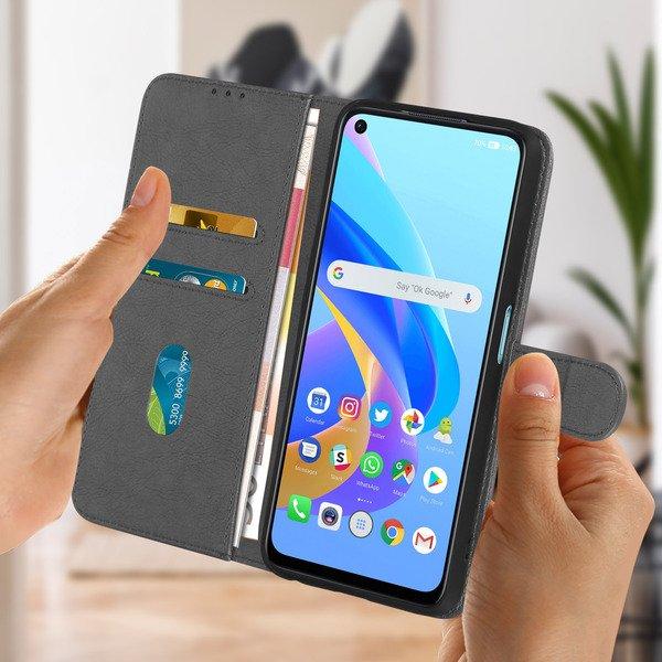 Avizar  Custodia folio per Oppo A96 / A76 Grigia 