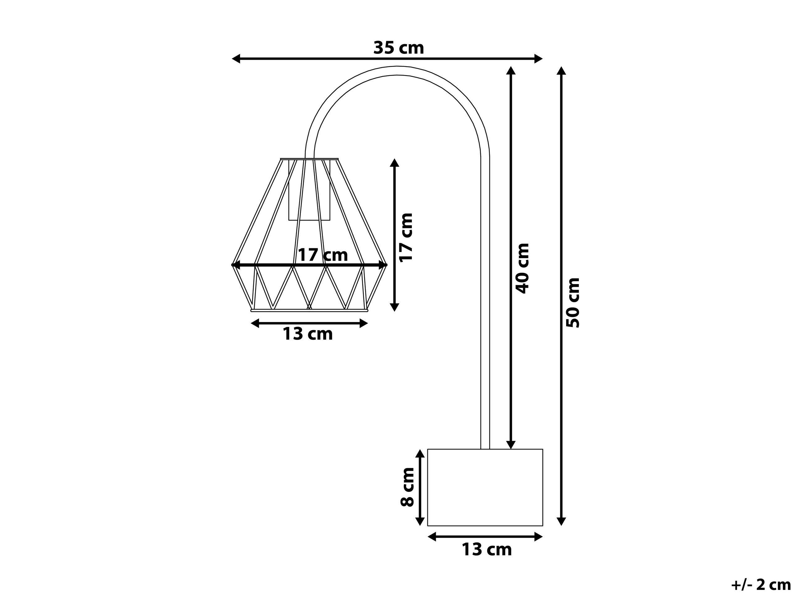 Beliani Lampe à poser en Métal Moderne MOONI  