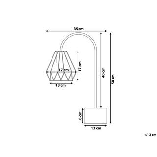 Beliani Lampe à poser en Métal Moderne MOONI  