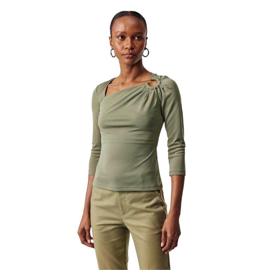 Ralph Lauren T-Shirt Asymétrique Taille Fine  
