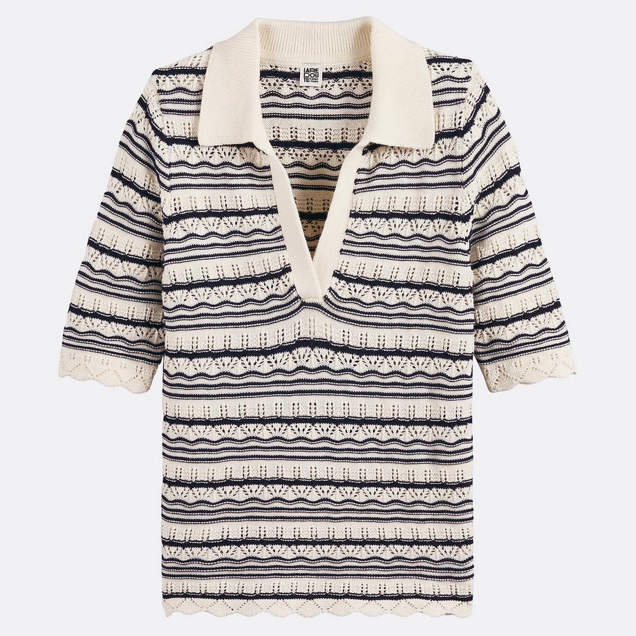 La Redoute Collections  Polopullover mit Lochmuster 