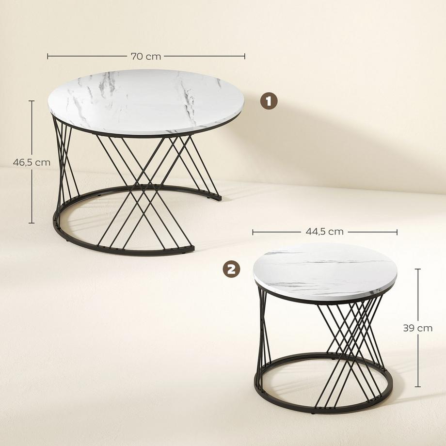 HOMCOM Couchtisch Set  