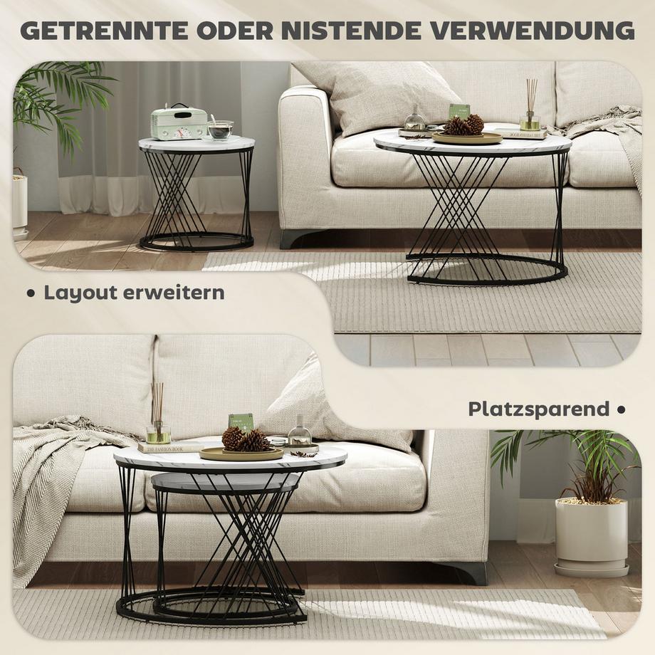 HOMCOM Couchtisch Set  