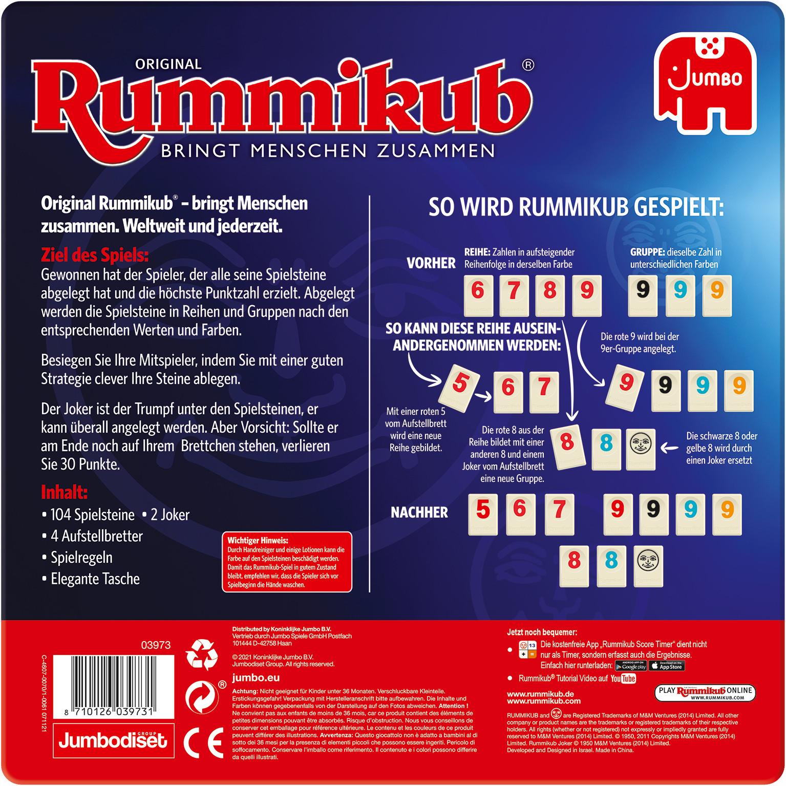 JUMBO  Spiele Original Rummikub in Metalldose 