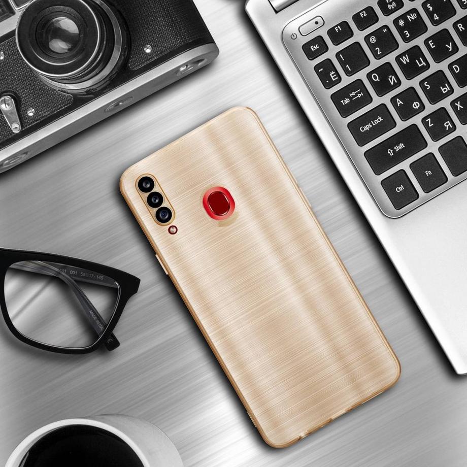 Cadorabo  Hülle für Samsung Galaxy A20s im Brushed Design 