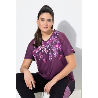 Ulla Popken Maglia Funzionale Mezza Manica Inserti Mesh Scollo a V  